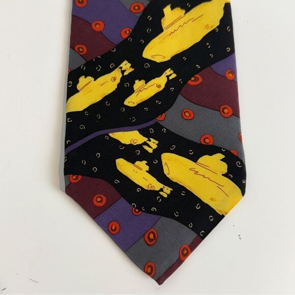 Vintage the Beatles Yellow Submarine Silk Tie USA - Picture 2 of 8